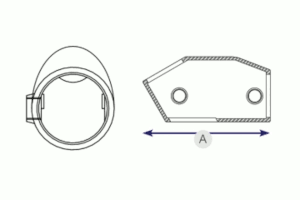 Adjustable tee (30deg to 60deg) 129 illustration