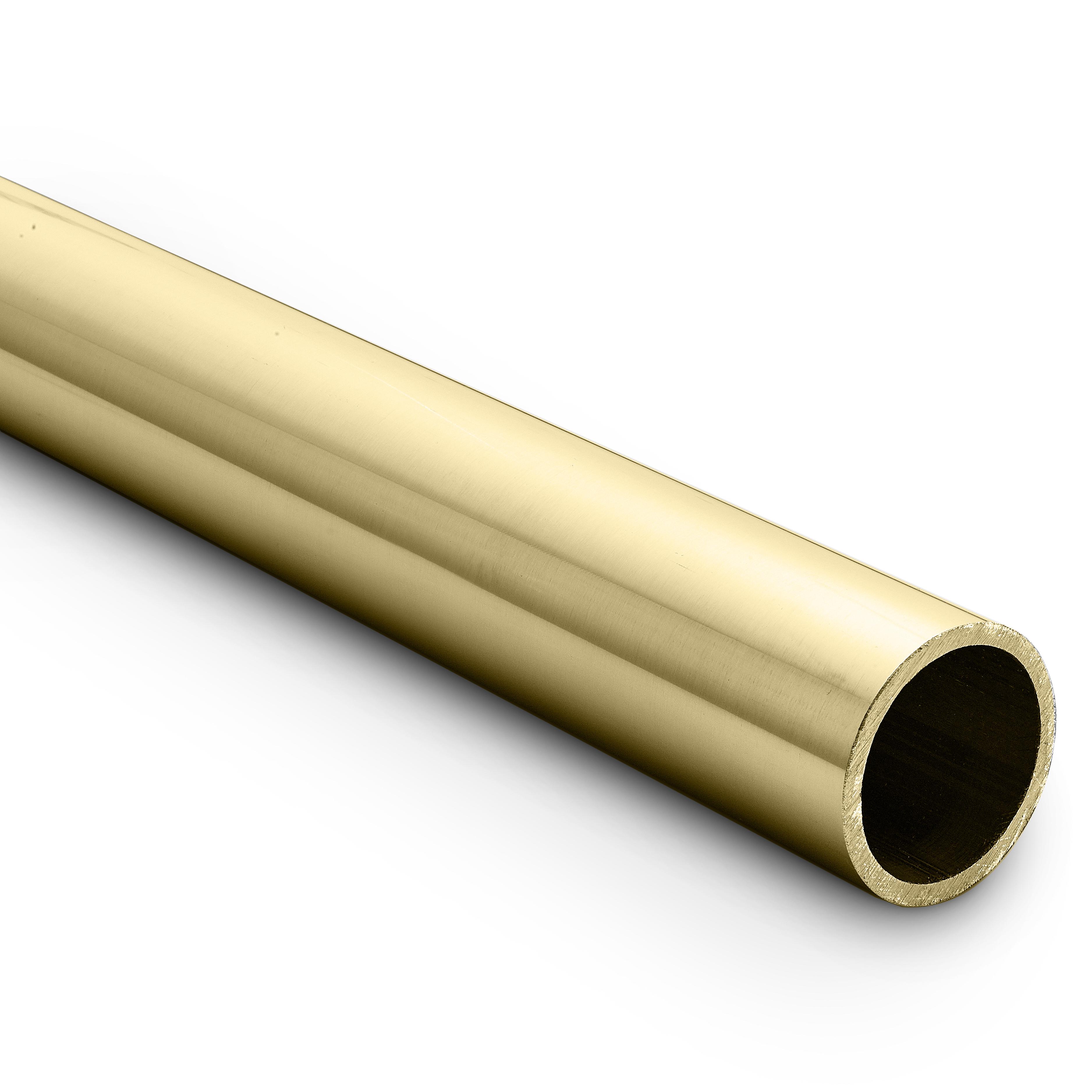 Solid Polished Brass Tube 25mm Diameter - Polished Brass House of